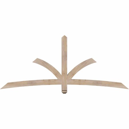 Ekena Millwork Davenport Smooth Timber Gable Bracket, Douglas Fir, 84"W x 35"H x 3 1/2"D x 3 1/2"F, 10/12 Pitch GBW084X35X0404DAV00SDF